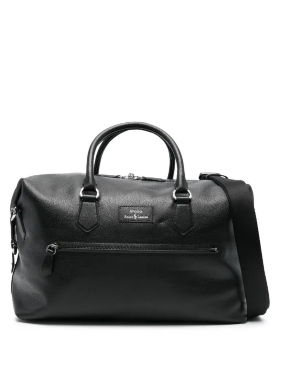 NWT Polo by Ralph Lauren Black Luxury Weekender Leather Duffle Bag MSRP $498